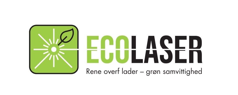 ECOLASER logo - Miljøvenlig laserrens af facader og huse, specialiseret i bevaringsværdige bygninger.